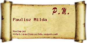 Paulisz Milda névjegykártya
